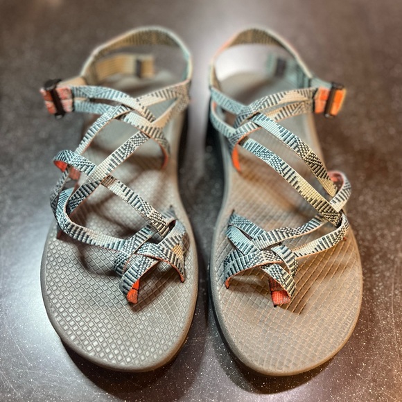 Chaco Shoes - Chaco Women’s Sandal Size 10 Teal Orange Z Cloud
